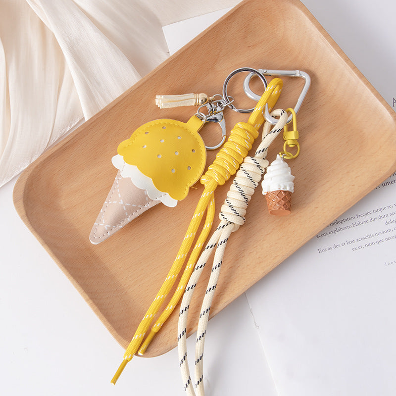 Wholesale Ice cream pendant mini lollipop bag charm